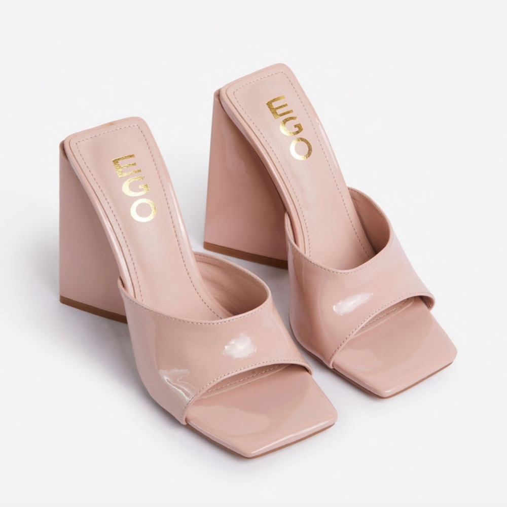 NEW IN BOX ego sculpture block heel mule